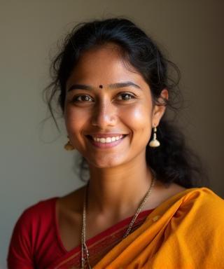Portrait of Asha Sharma, smiling